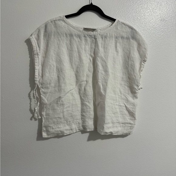 Everlane women’s the drawstring tunic 100% linen top white size small breathable - Picture 5 of 7